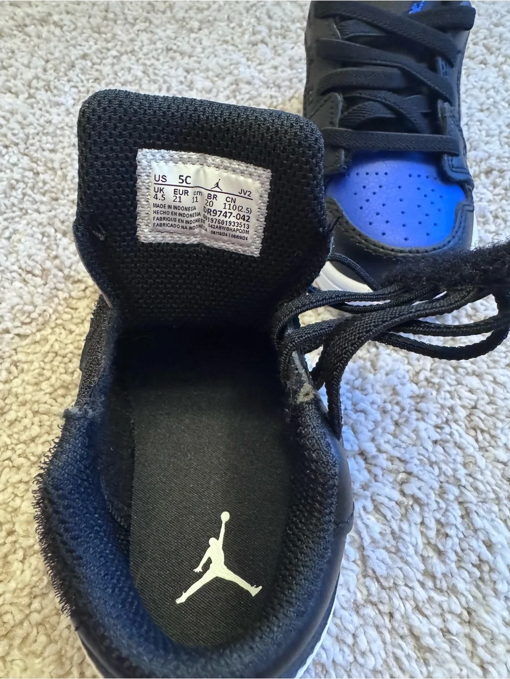 Jordan 1 low alt Black/Game Royal